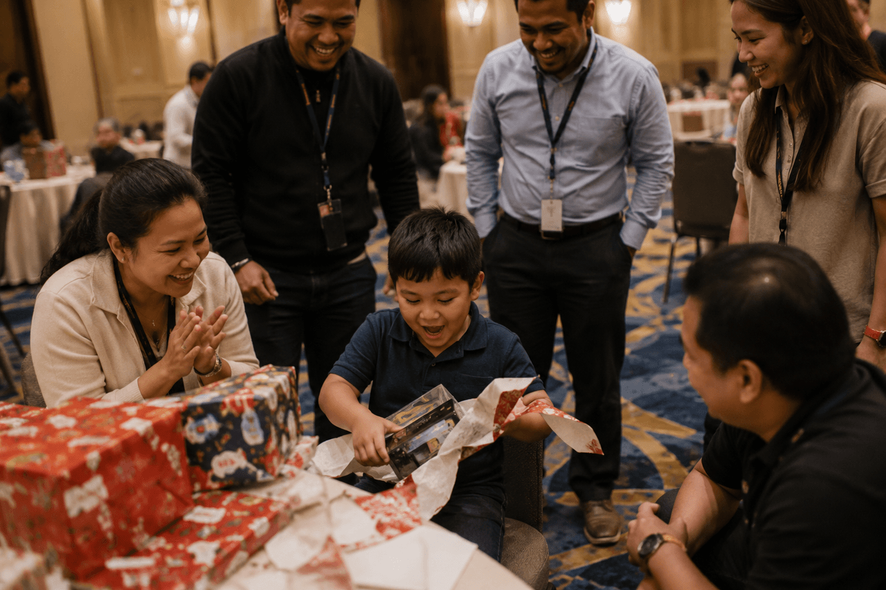 Mission Birthday Unwrapping — Operation You Matter team building with Building Teams